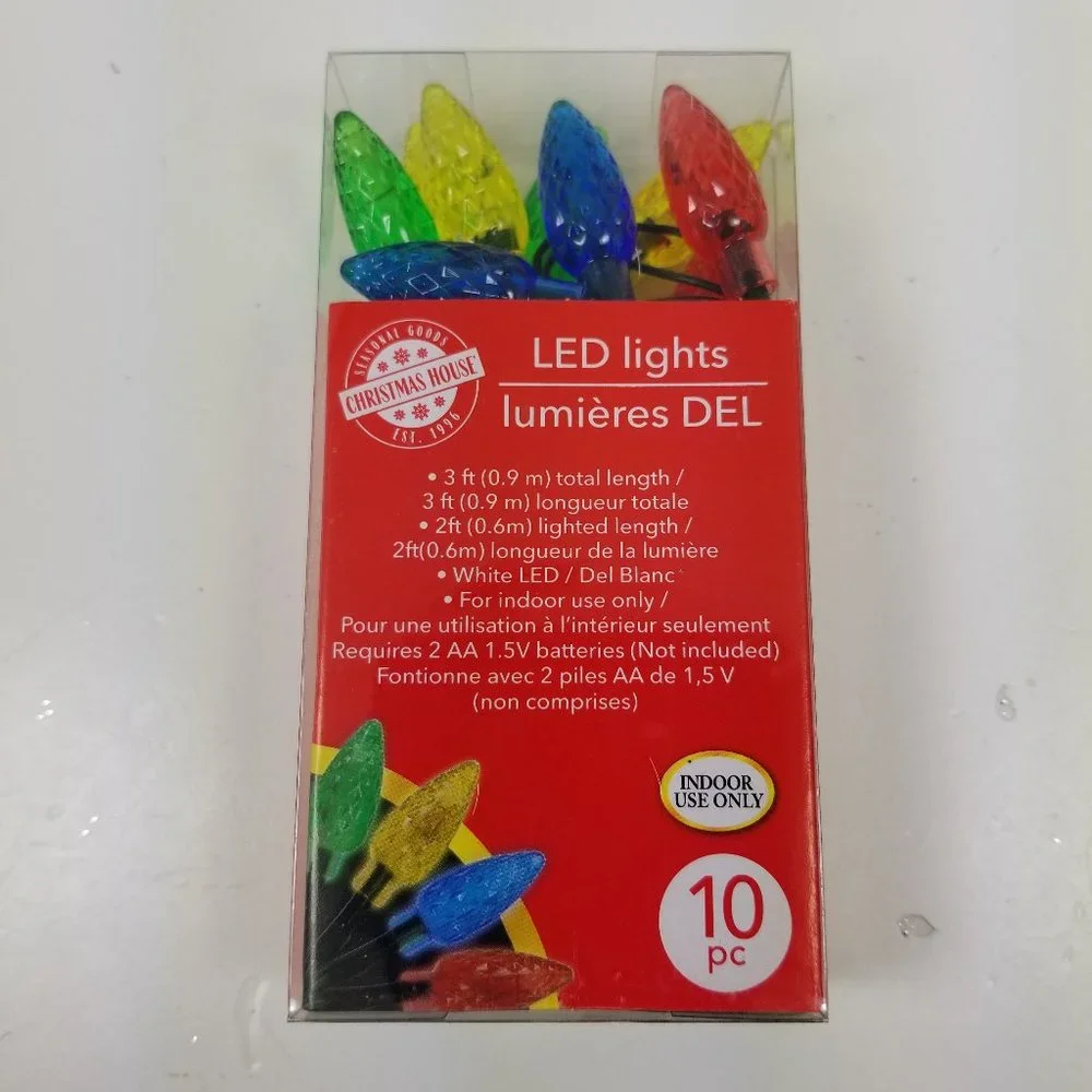 Christmas Led string of lights need AA Batteries